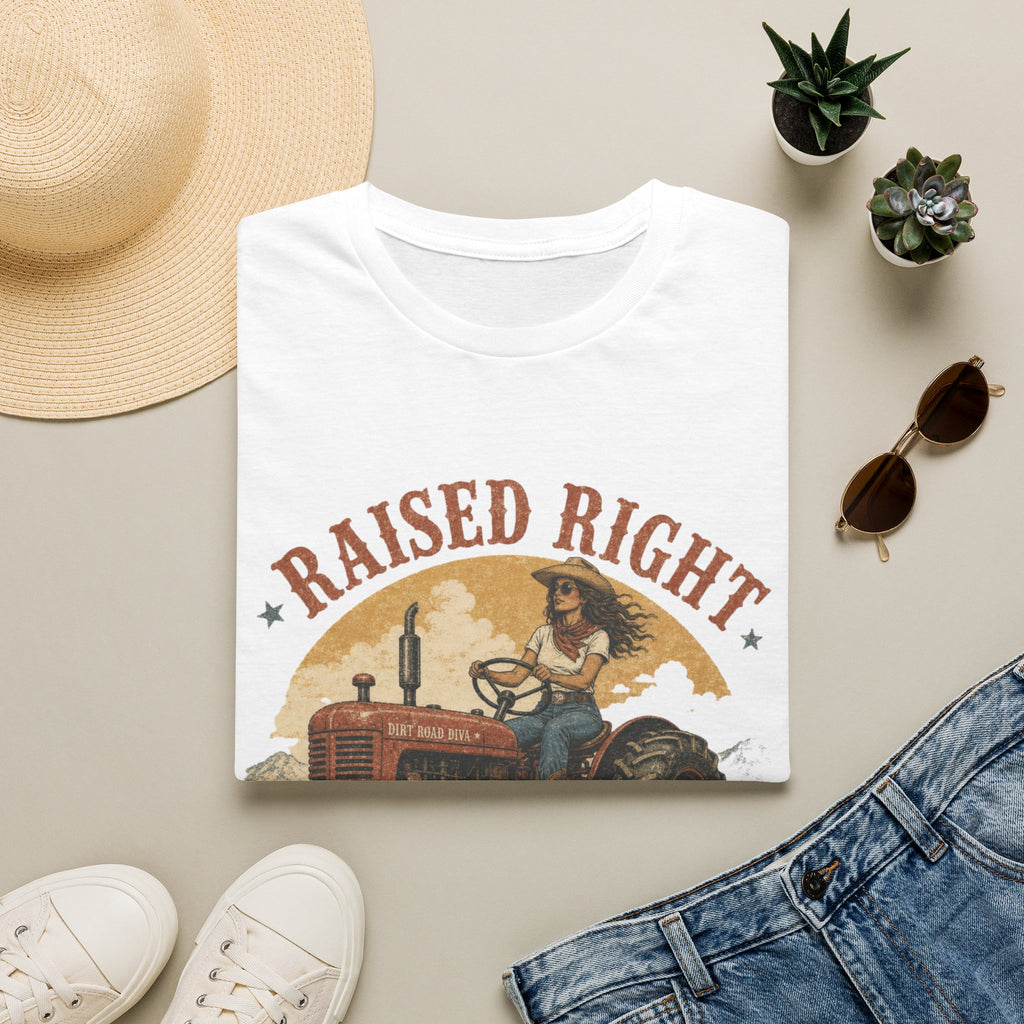 Raised Right Raised Wild Tractor T-Shirt — Vintage Country Farm Graphic Tee