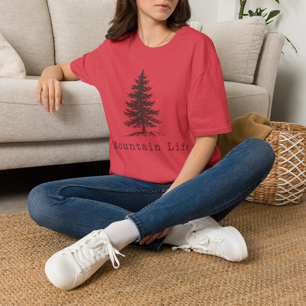 Mountain Life T-Shirt — Minimal Pine Tree Graphic