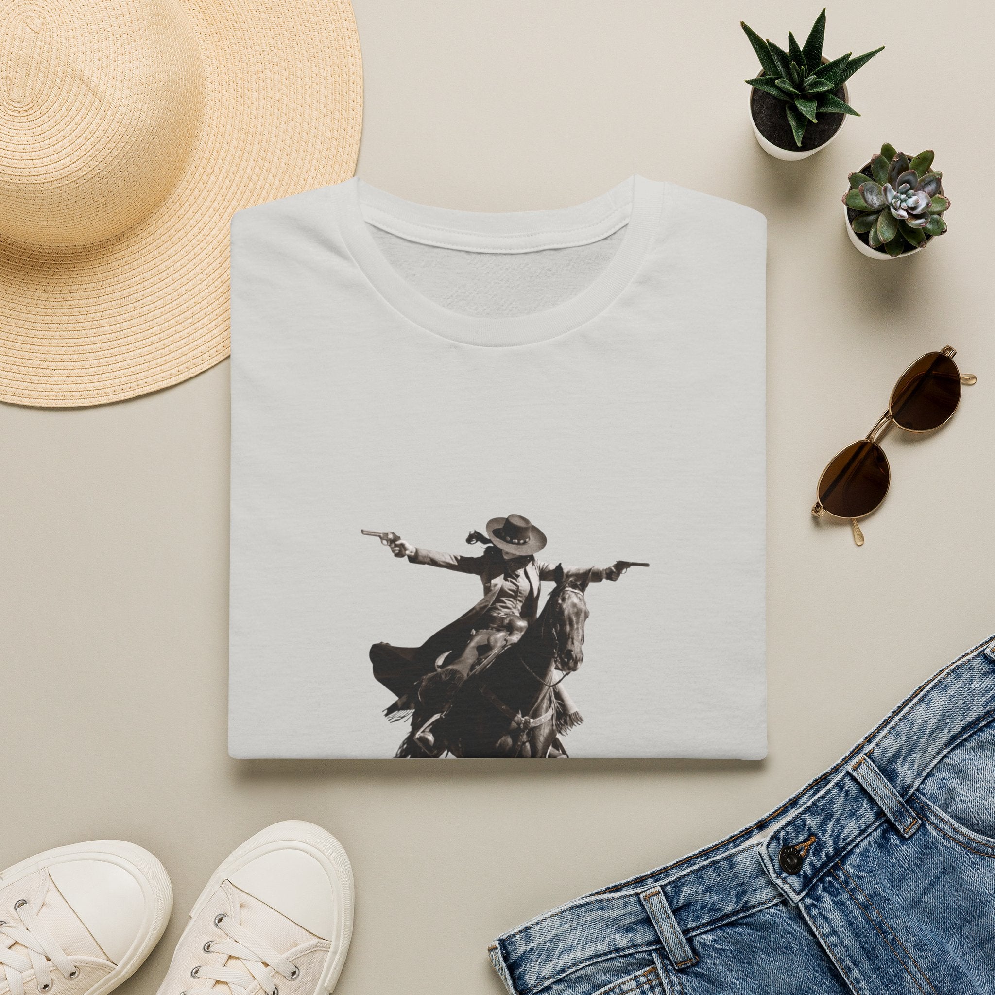 Cowgirl Rider T‑Shirt — Vintage Western Rodeo Print