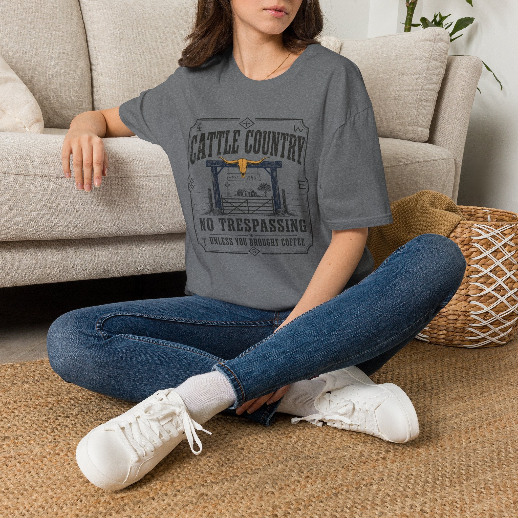 Cattle Country Graphic T-Shirt — 'No Trespassing' Ranch Western Tee