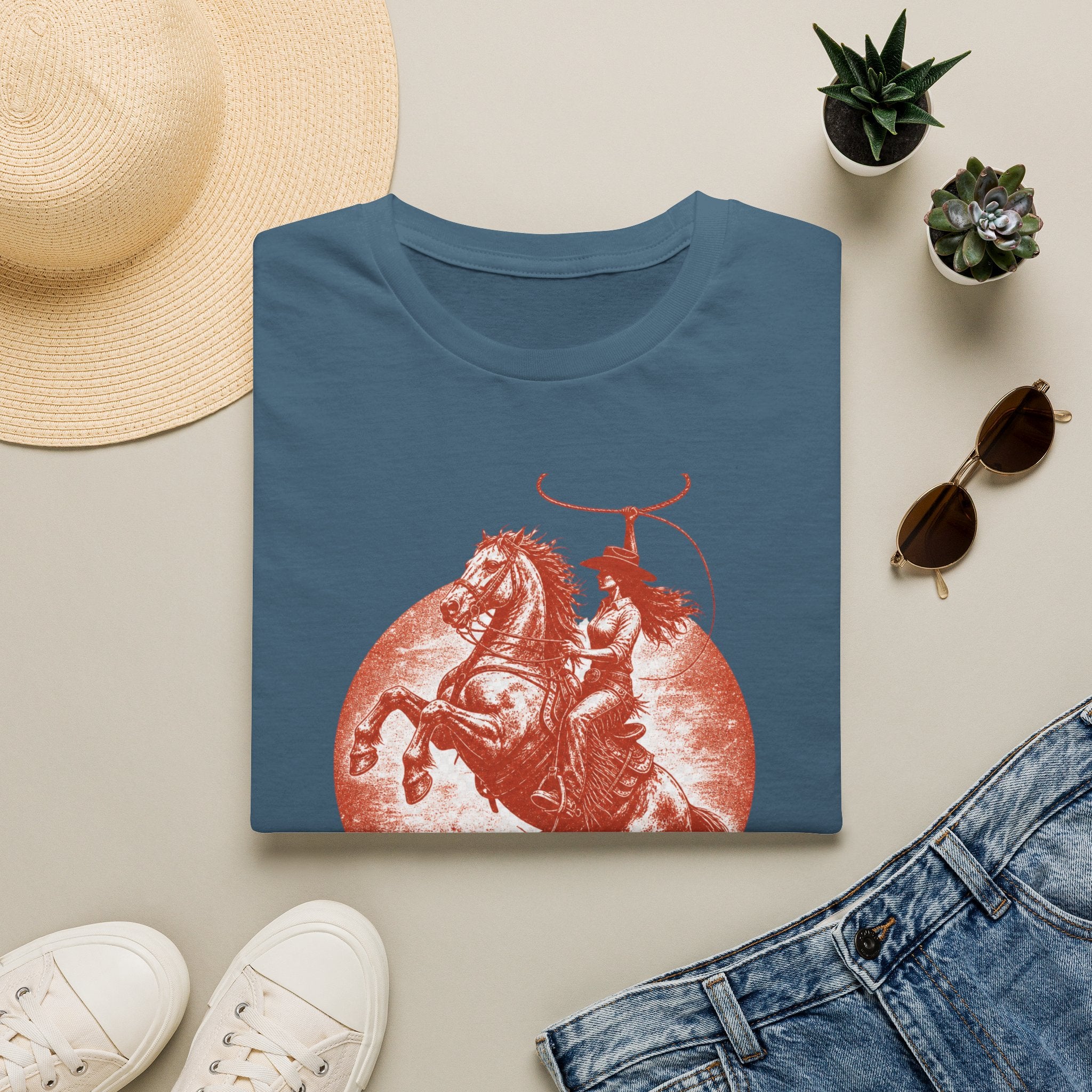 Cowboy Rodeo T-Shirt — Vintage Bronc Rider Graphic