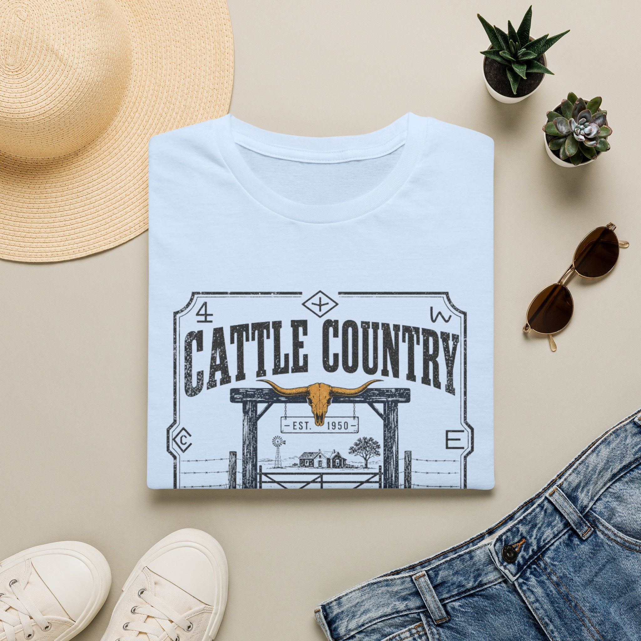 Cattle Country Graphic T-Shirt — 'No Trespassing' Ranch Western Tee