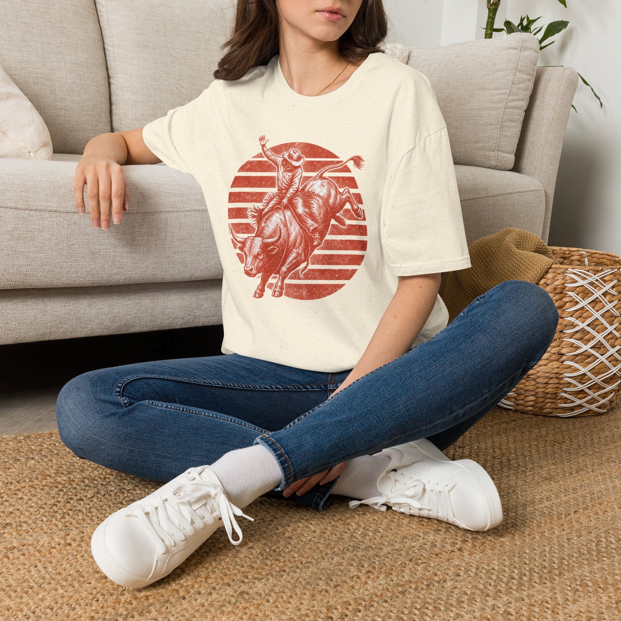 Bull Rider T‑Shirt — Vintage Rodeo Western Graphic Tee
