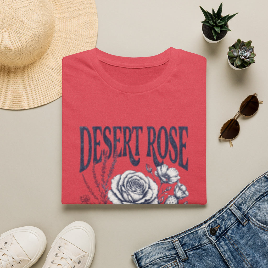 Desert Rose T-Shirt — "She Blooms in the Hardest Ground" Floral Graphic Tee