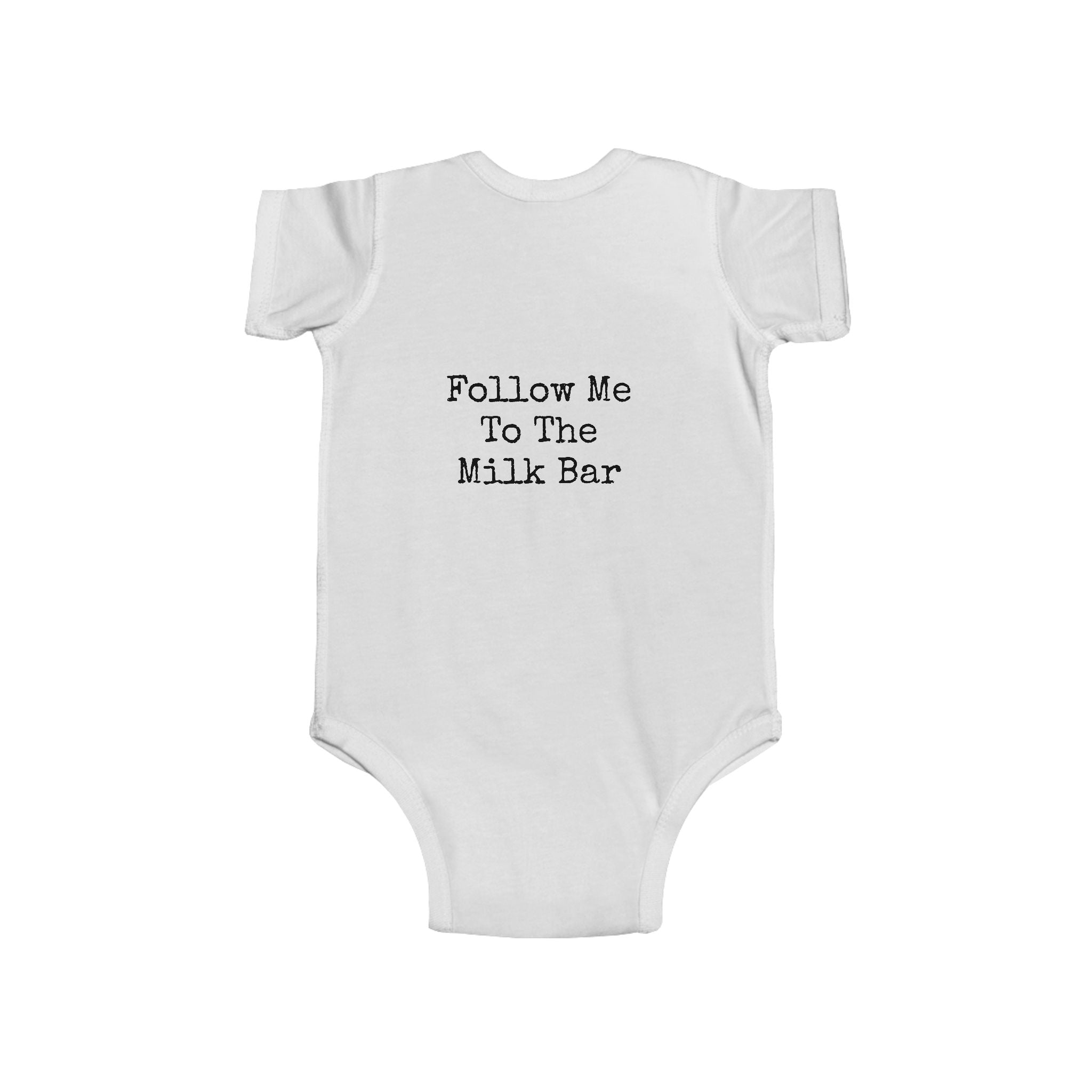 Infant Bodysuit – “Little Desert Wanderer” Front & “Follow Me To The Milk Bar” Back Baby Onesie (Cute Western Nursery Gift)