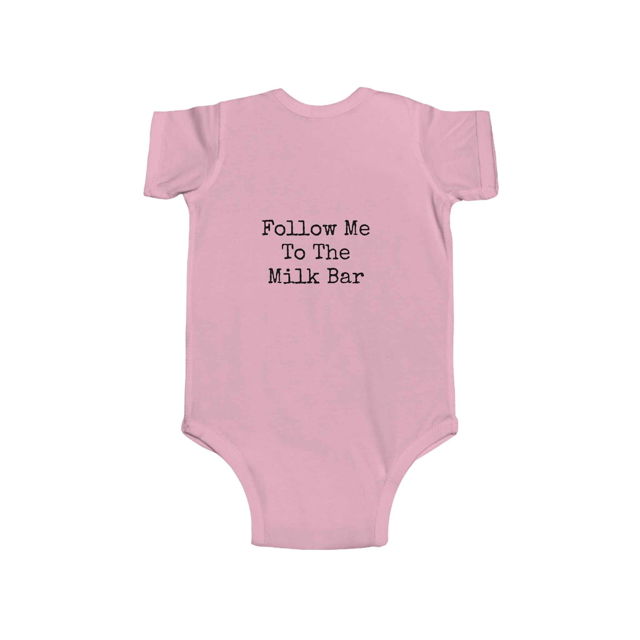 Infant Bodysuit – “Little Desert Wanderer” Front & “Follow Me To The Milk Bar” Back Baby Onesie (Cute Western Nursery Gift)