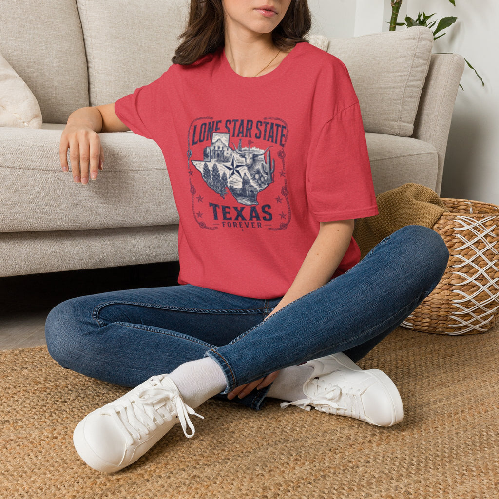 Lone Star State Texas T-Shirt — Vintage Texas Map & Emblem Tee