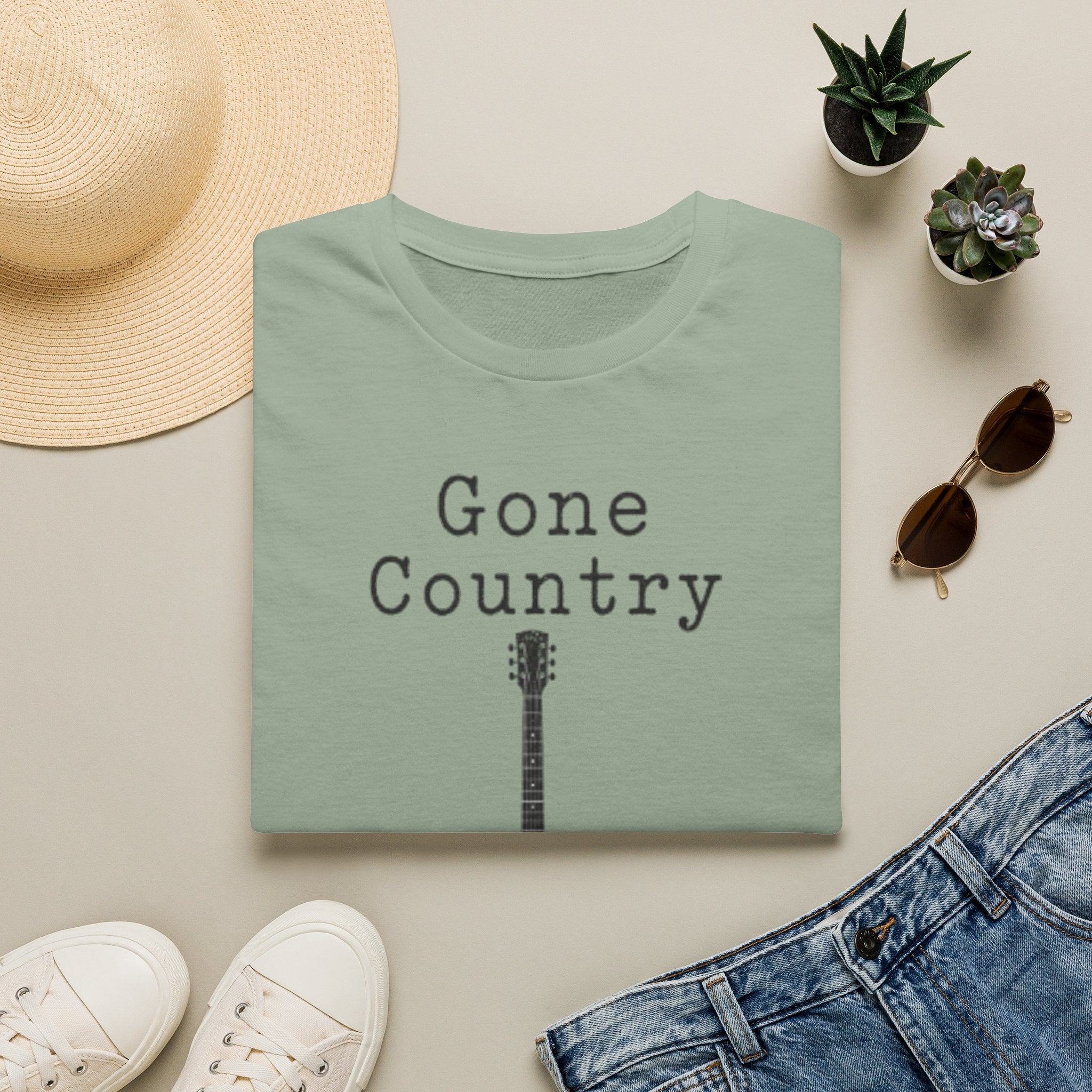 Gone Country T-Shirt — Acoustic Guitar Country Music Tee