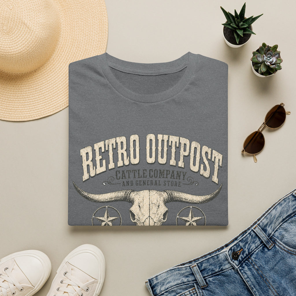 Retro Outpost T-Shirt — Vintage Cattle Company Skull Design