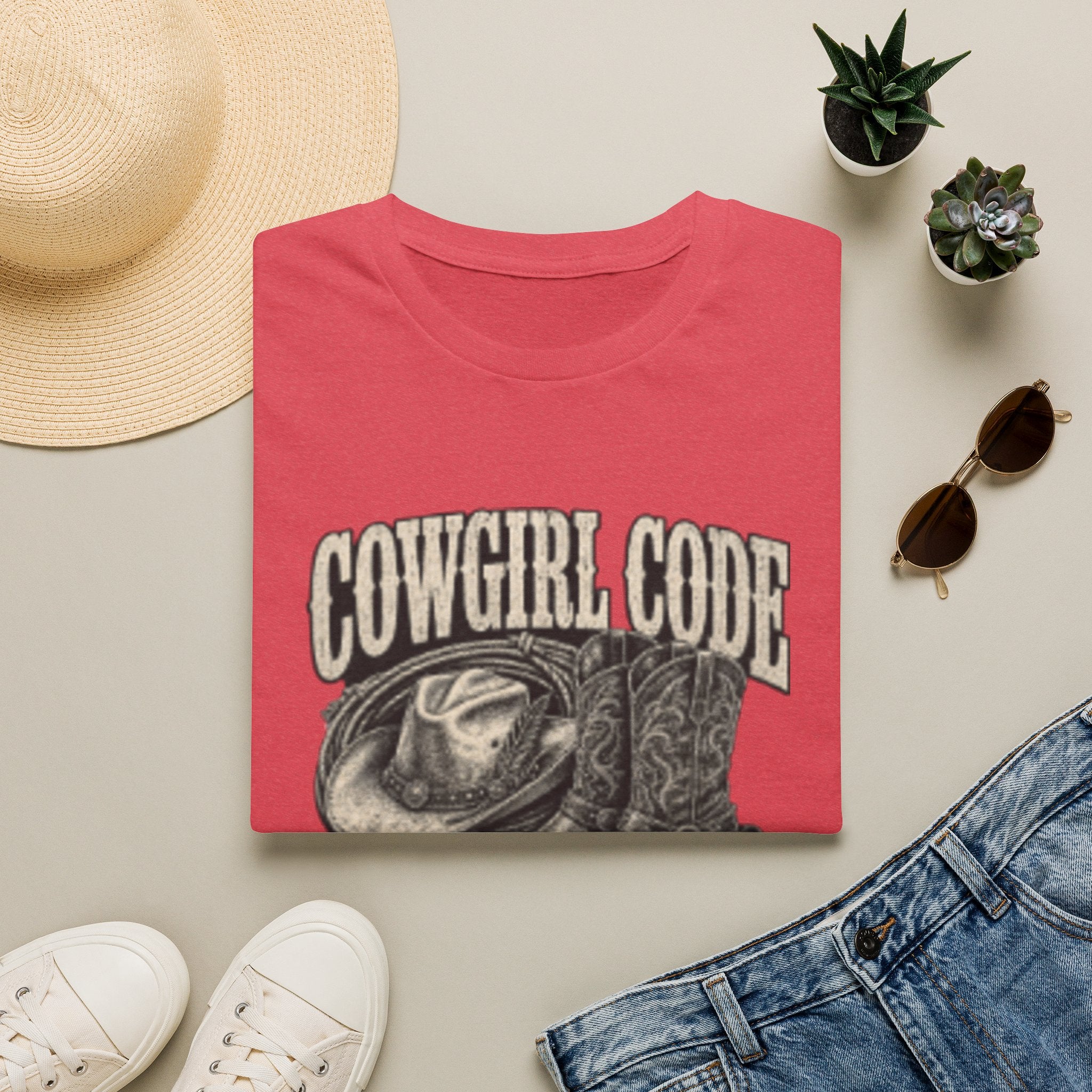 Cowgirl Code T-Shirt — Vintage Western 'Live By It' Graphic Tee
