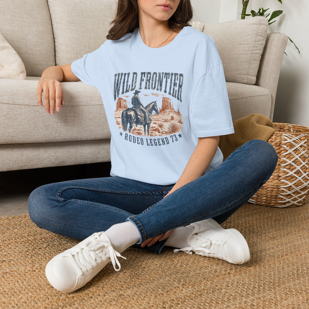 Wild Frontier Graphic T-Shirt — Cowboy Rodeo Vintage Western Tee