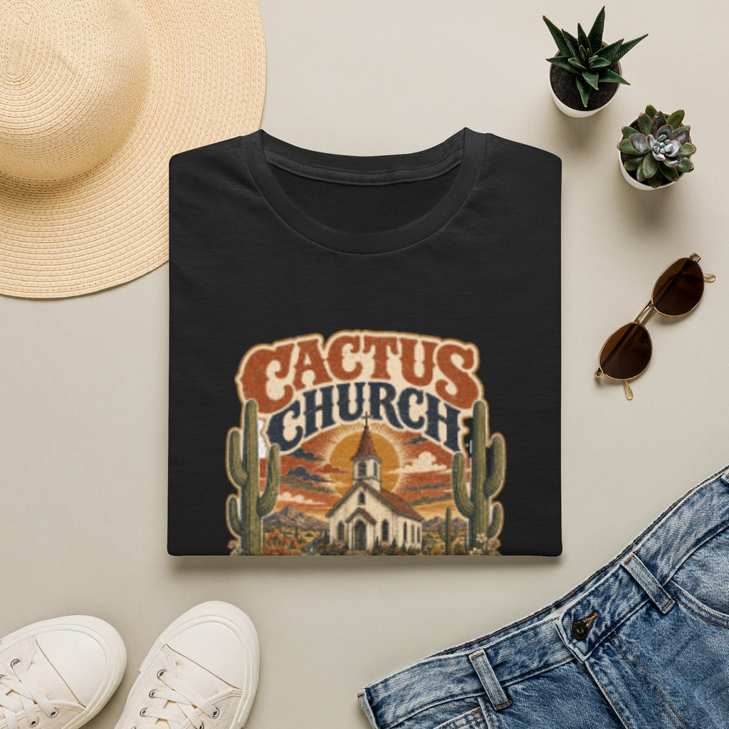 Cactus Church T-Shirt — Desert Vintage Faith Graphic Tee