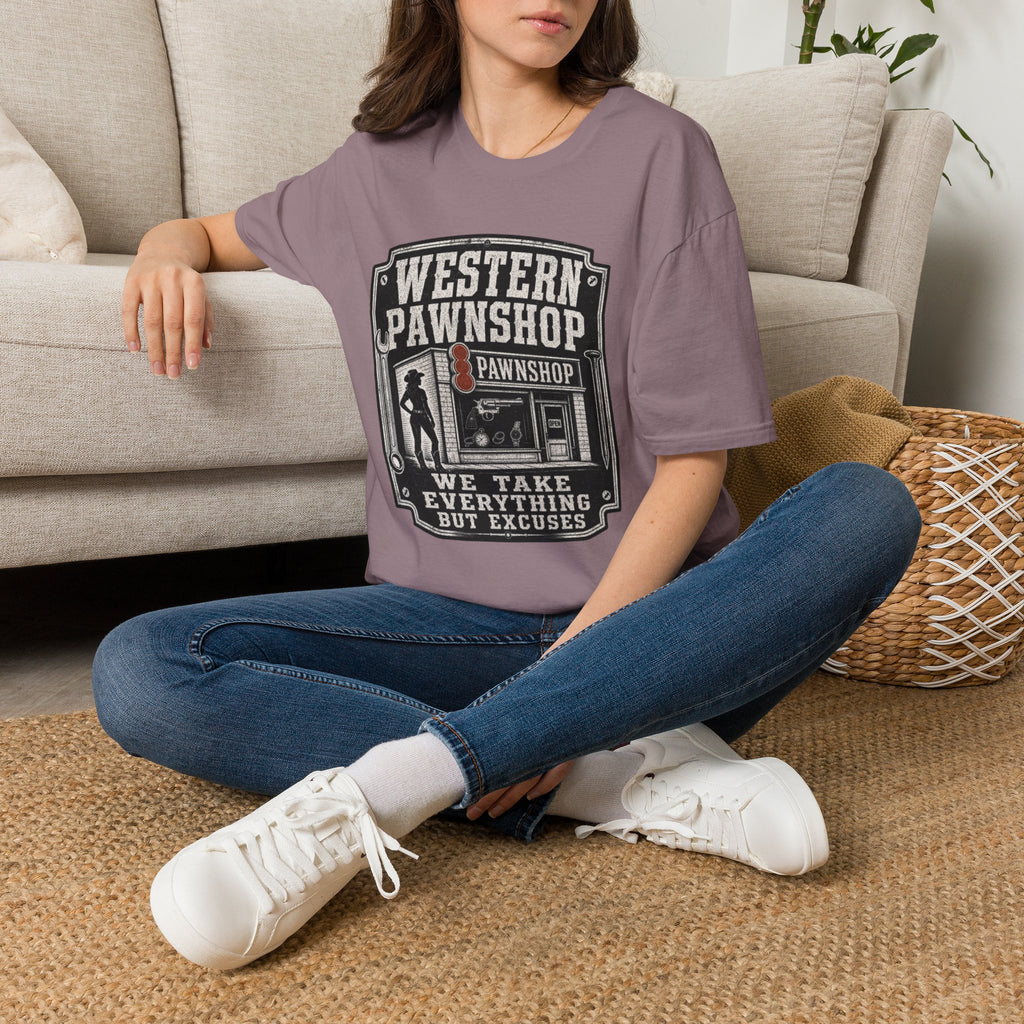 Western Pawnshop T-Shirt — Vintage Wild West Pawnshop Graphic Tee
