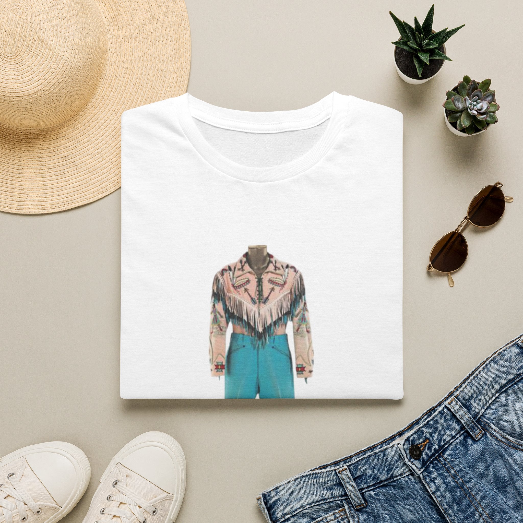 Cowboy Jacket Illustration T-Shirt — Vintage Western Outfit Graphic Tee