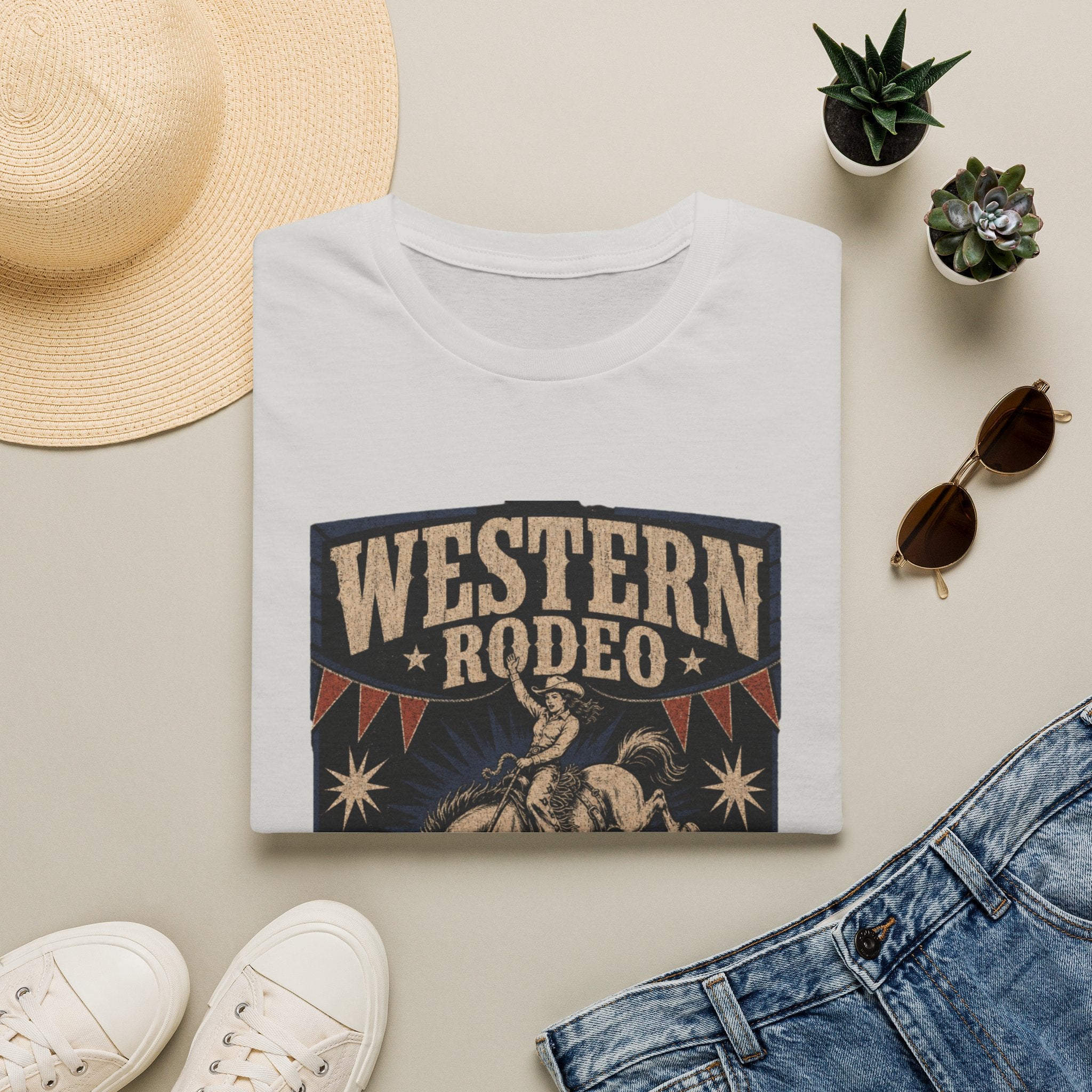 Western Rodeo T-Shirt — Cowboys & Cowgirls Welcome Vintage Graphic