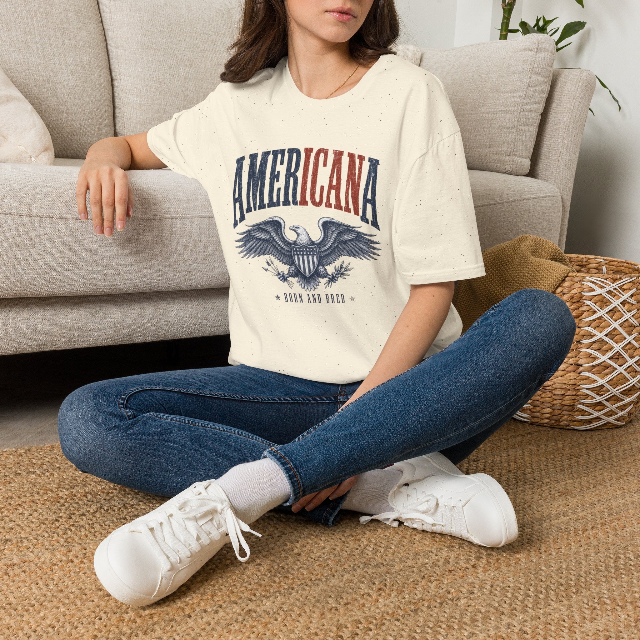 Americana Eagle T-Shirt — Vintage Patriotic Graphic Tee