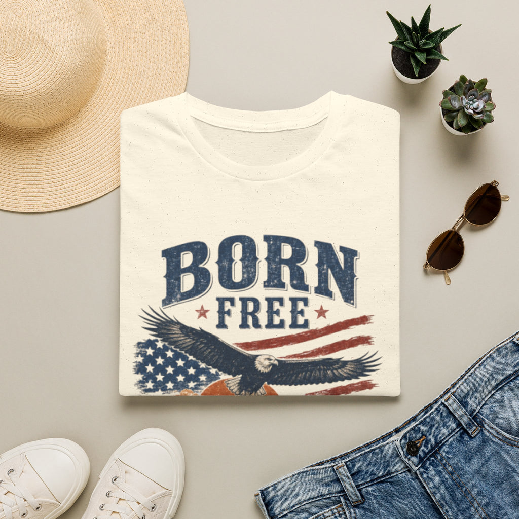 Born Free Eagle T-Shirt — Patriotic Raised Country Graphic Tee
