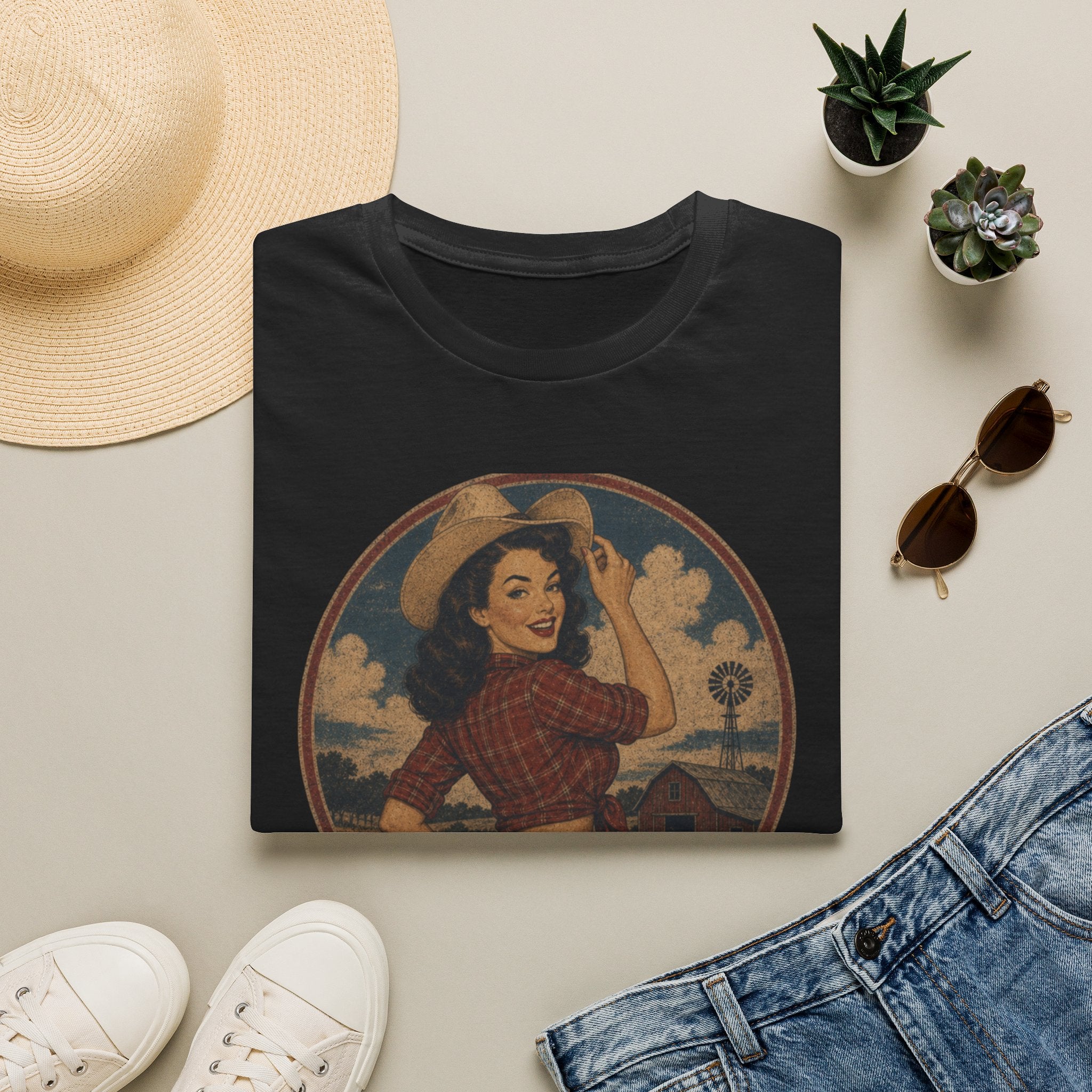 Country Girl T-Shirt — Vintage Cowgirl Graphic Tee