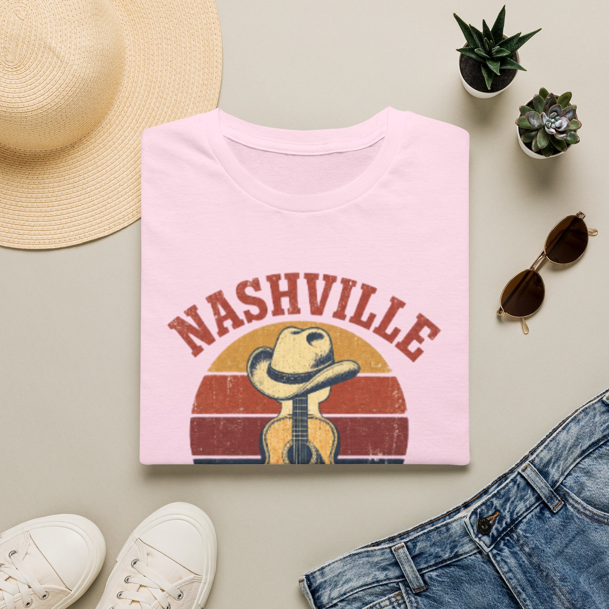 Nashville Music City Guitar Tee