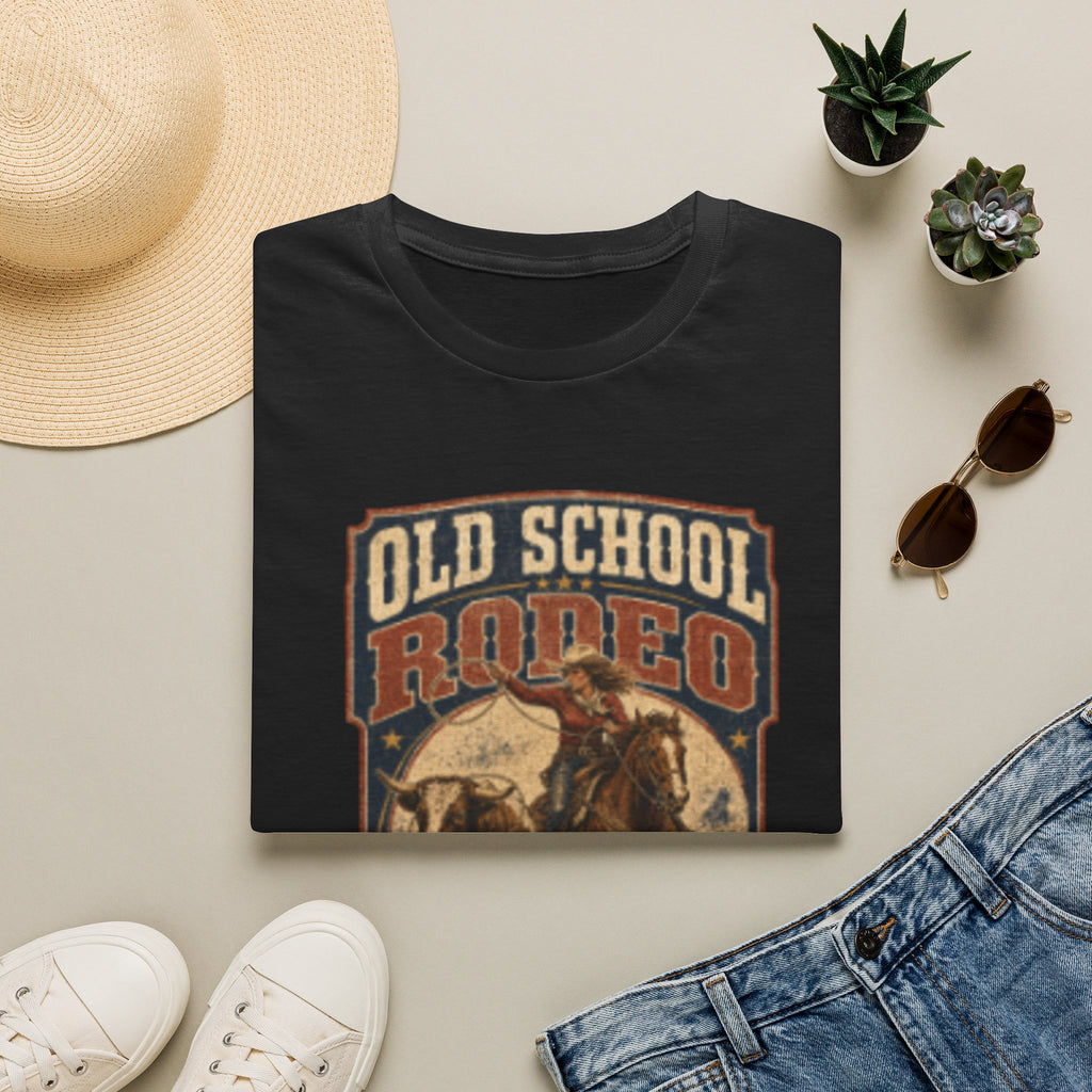 Old School Rodeo T‑Shirt — Vintage Cowboy Bull Riding Graphic