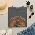 Take It Slow Sloth T-Shirt | Retro Sloth Bicycle Design