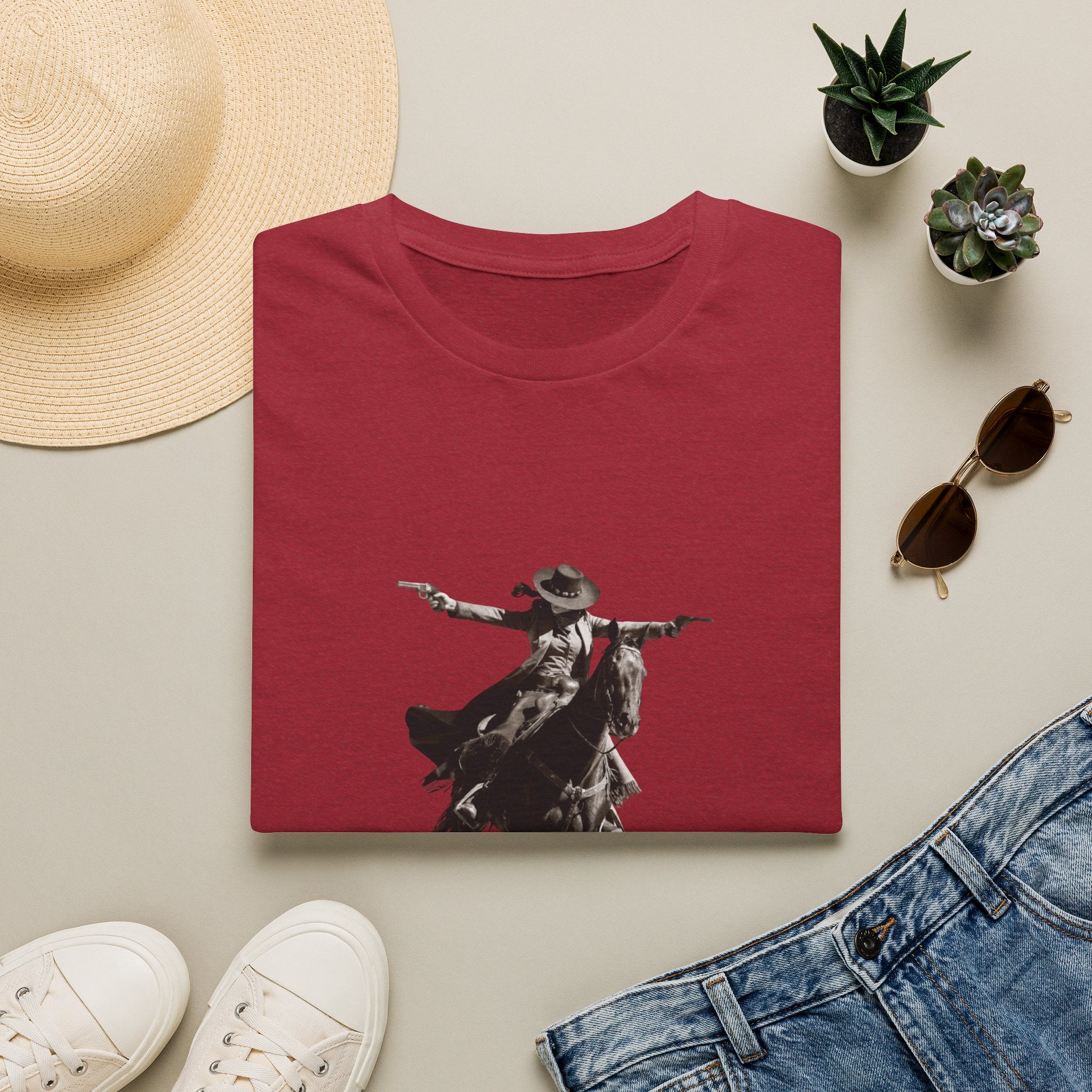 Cowgirl Rider T‑Shirt — Vintage Western Rodeo Print