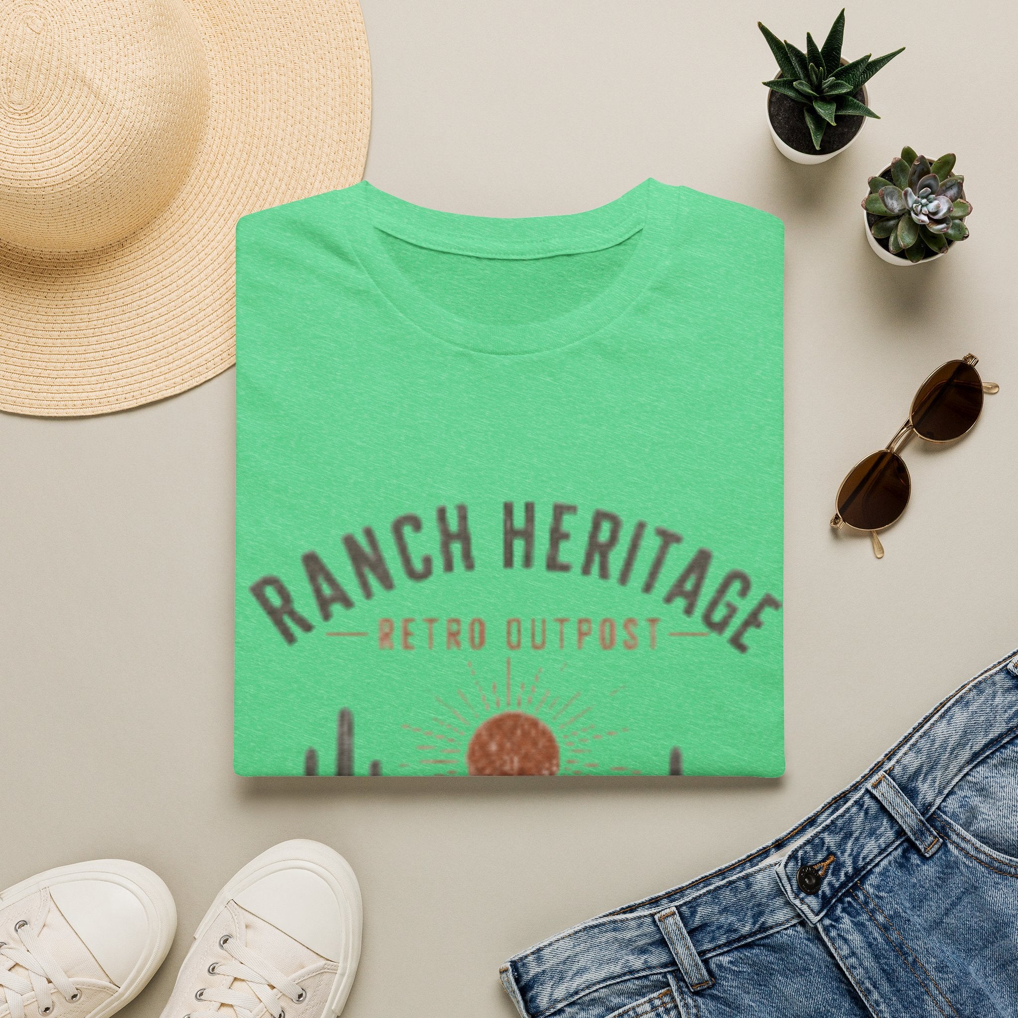 Ranch Heritage Retro Outpost T-Shirt — Desert Sunset Western Graphic Tee