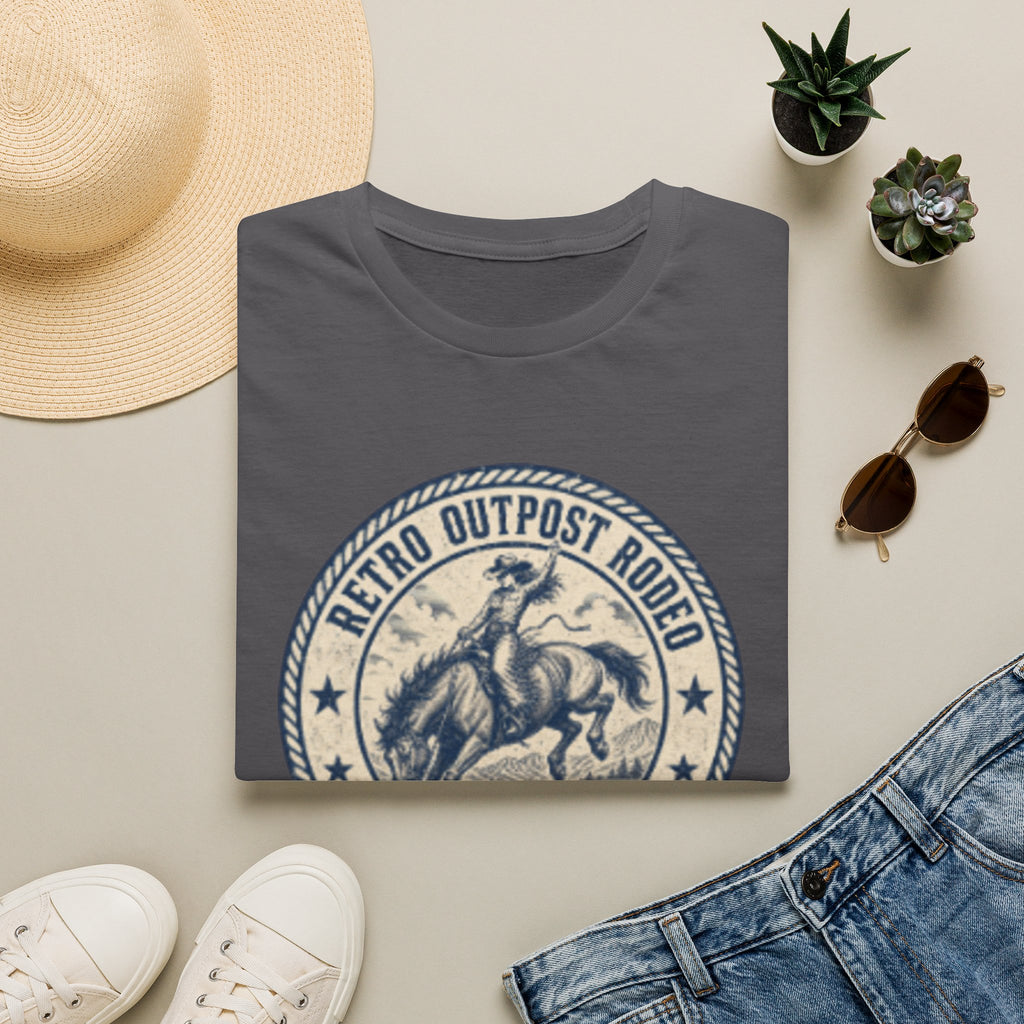 Retro Outpost Rodeo T-Shirt — Vintage Bucking Bronco Graphic (Est. 2024)