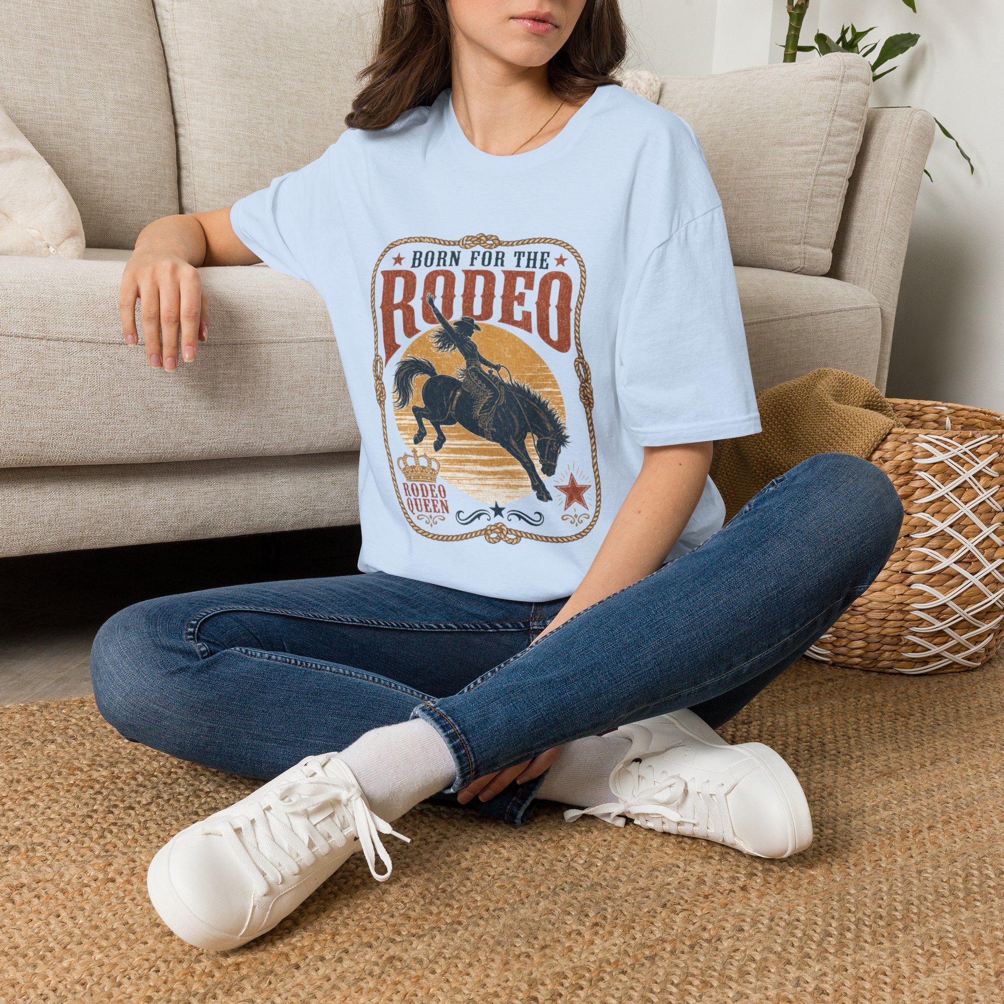 Born for the Rodeo T-Shirt — Western Bull Riding Graphic Tee