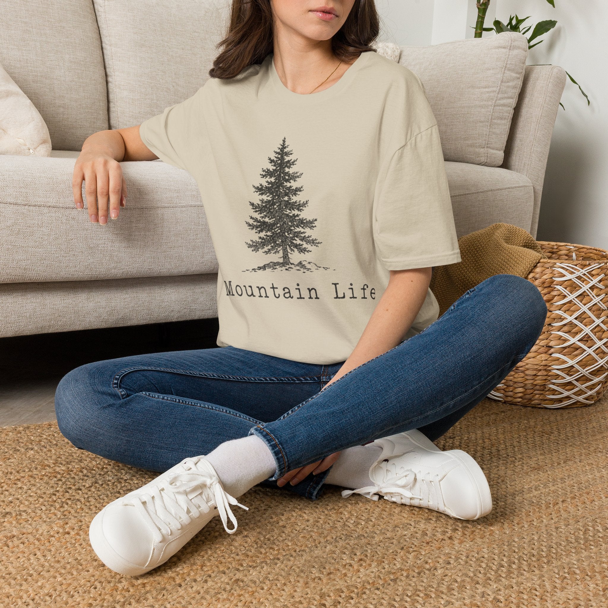 Mountain Life T-Shirt — Minimal Pine Tree Graphic