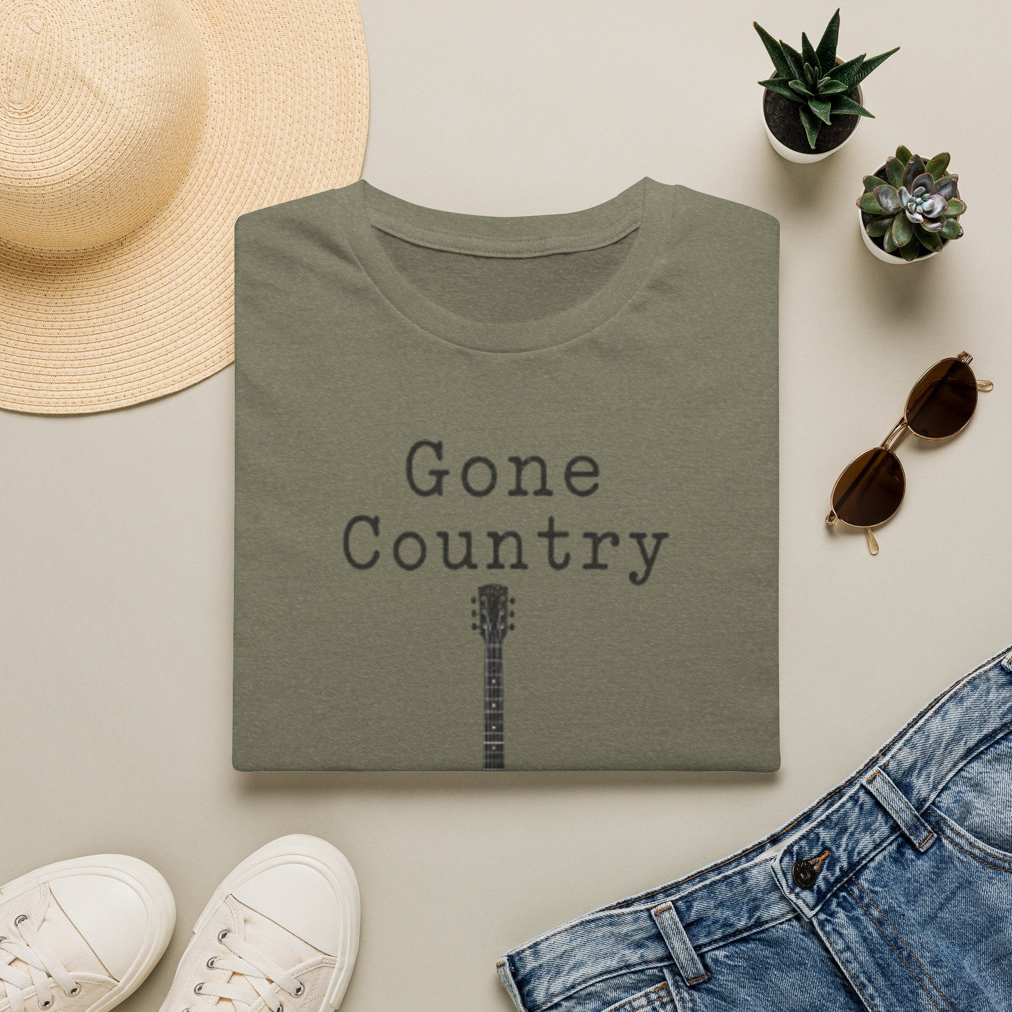 Gone Country T-Shirt — Acoustic Guitar Country Music Tee