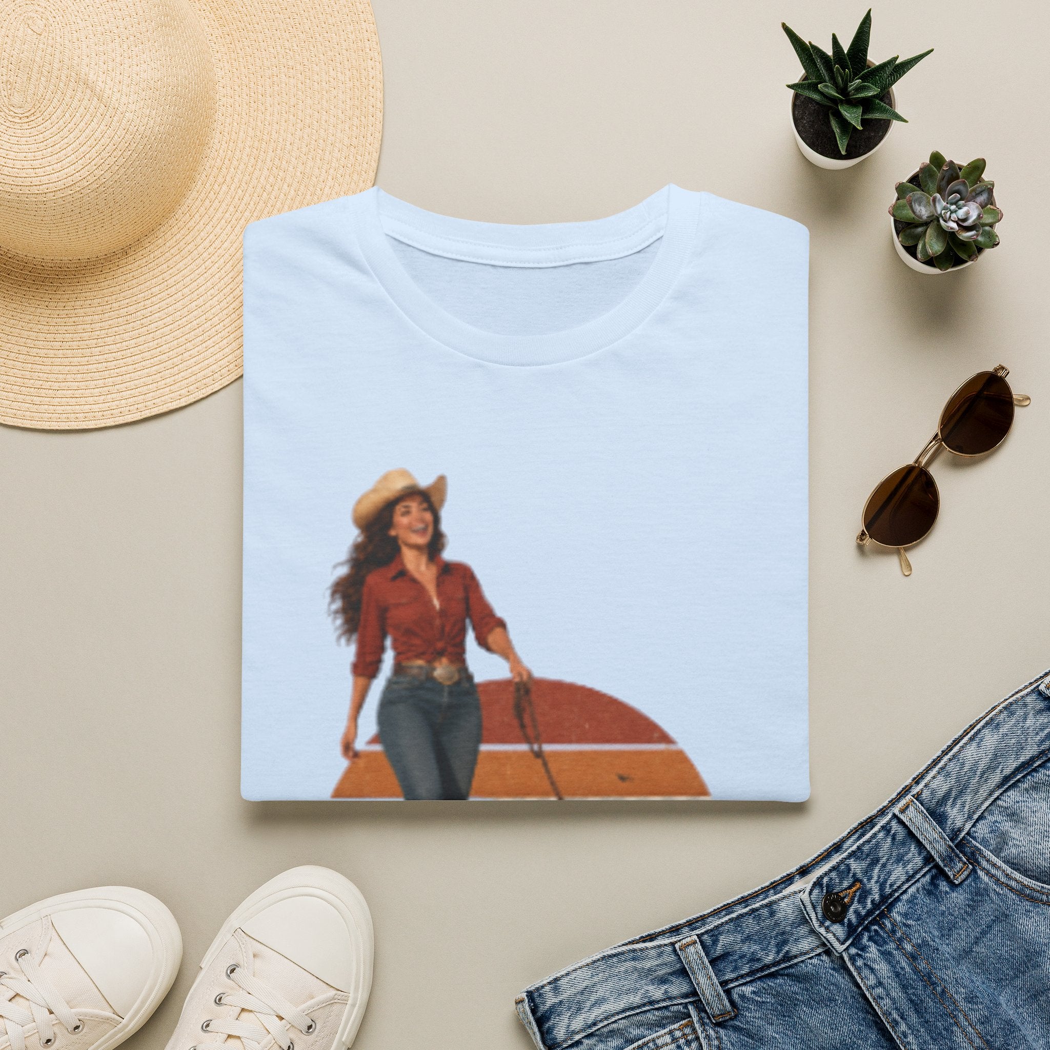 Dog Mom Western T-Shirt — Retro Cowgirl with Dog Graphic