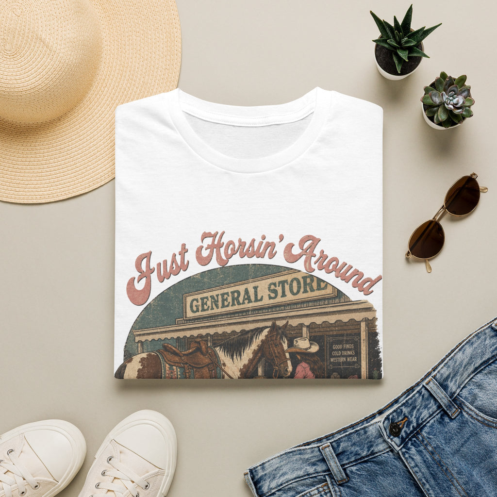 Just Horsin' Around T‑Shirt — Vintage Western General Store Graphic