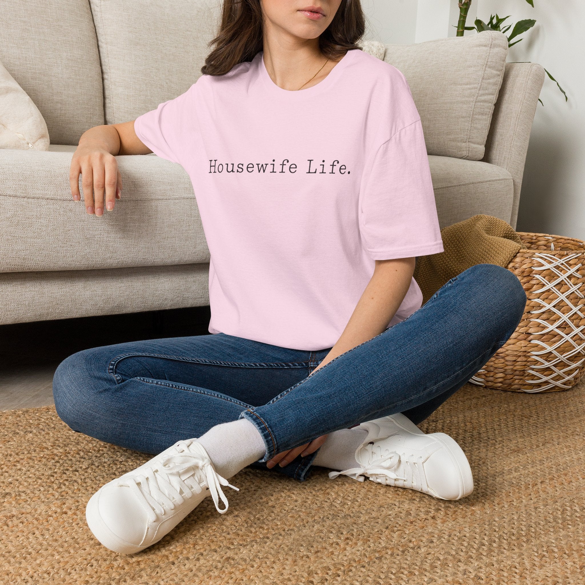 Housewife Life Tee — Minimalist 'Housewife Life.' Crewneck T-Shirt