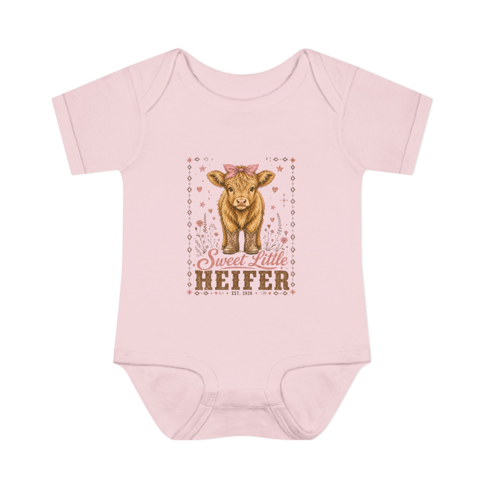 "Sweet Little Heifer" Cow Infant Onesie