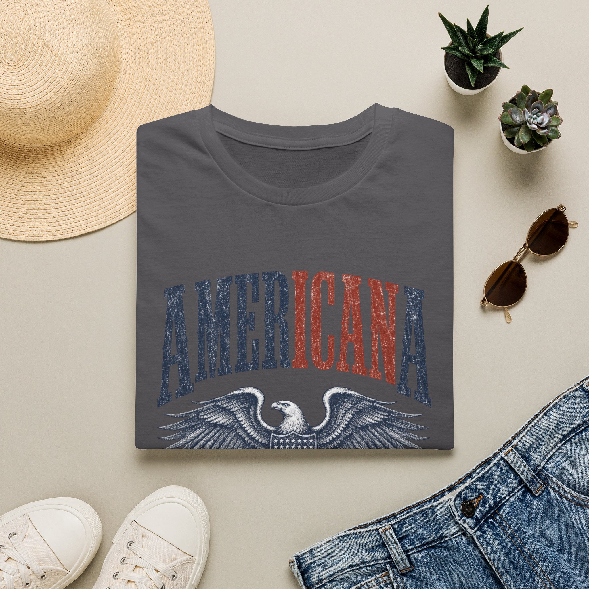 Americana Eagle T-Shirt — Vintage Patriotic Graphic Tee