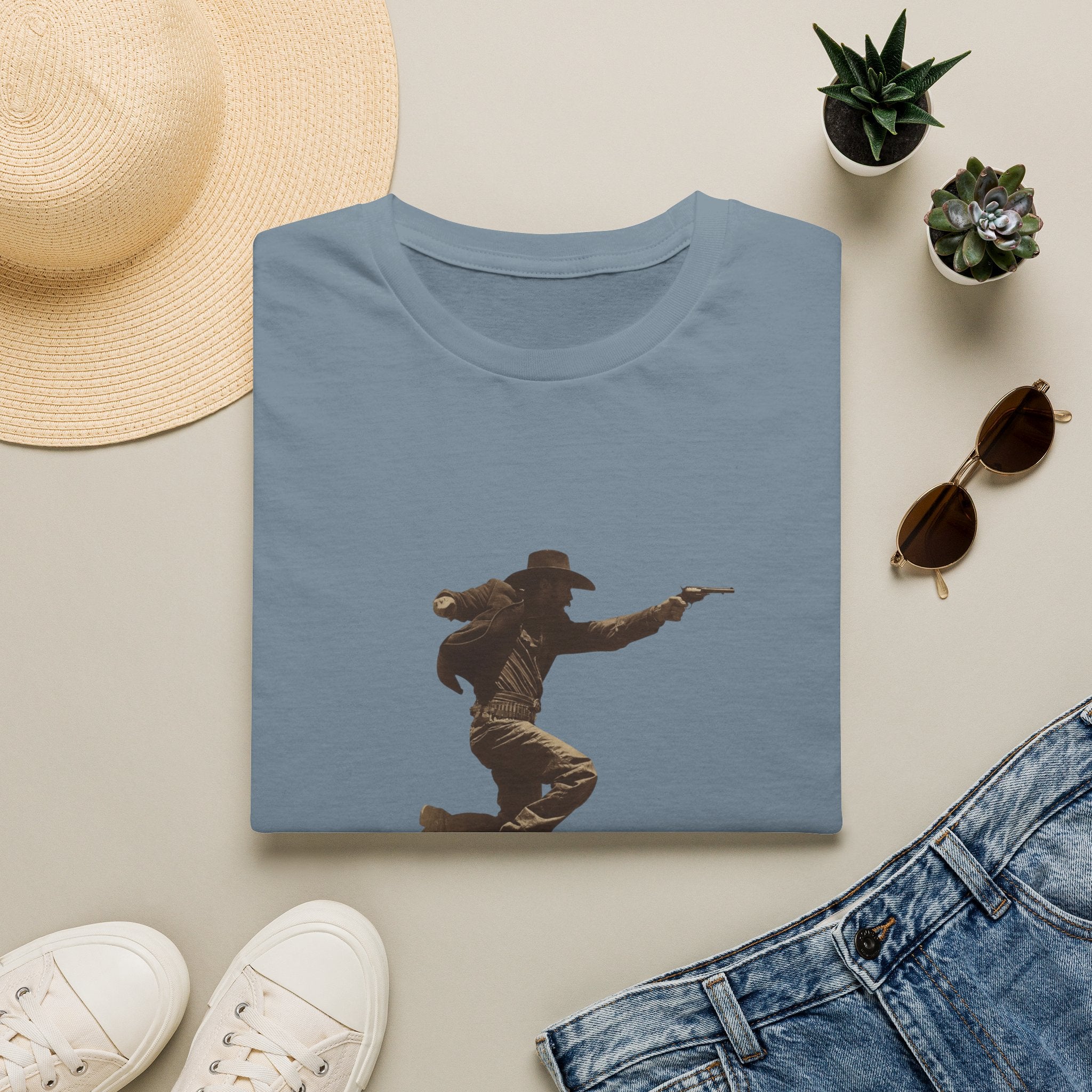 Cowboy Silhouette T-Shirt — Wild West Era Graphic Tee