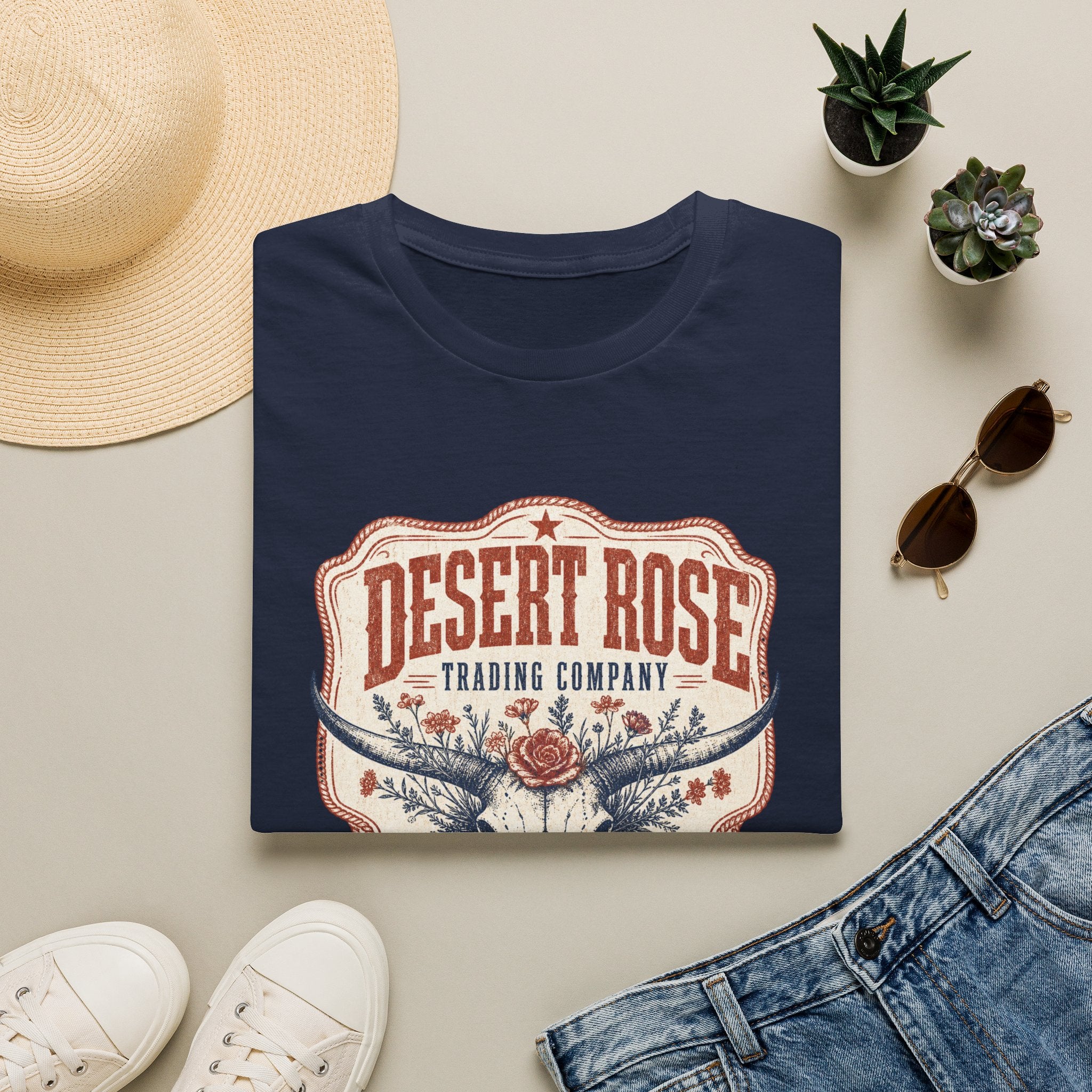 Desert Rose T‑Shirt — Vintage Western Trading Company Graphic Tee