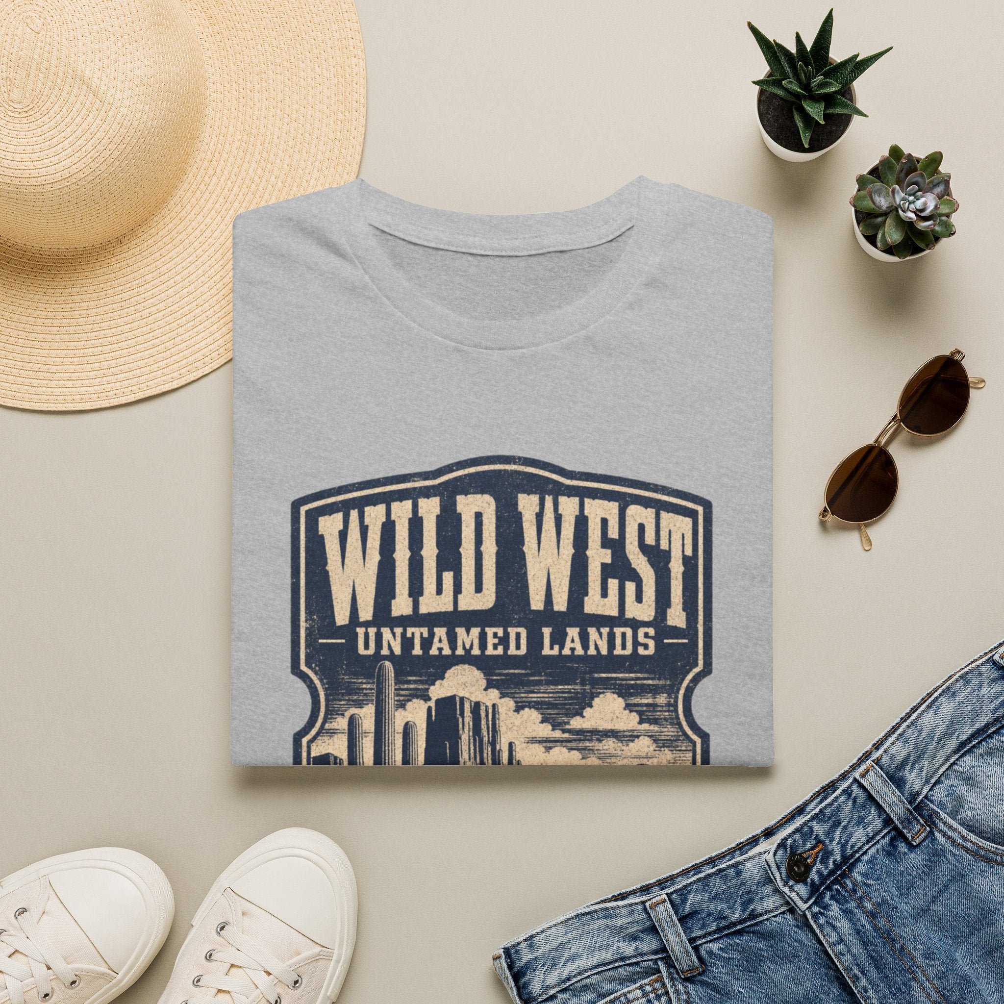 Wild West "Untamed Lands" T‑Shirt — Vintage Western Graphic Tee