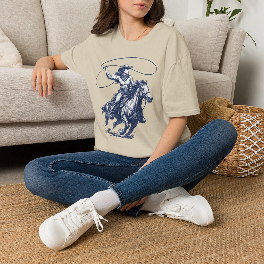 Cowgirl Lasso Tee — Western Horse Riding Graphic T-Shirt