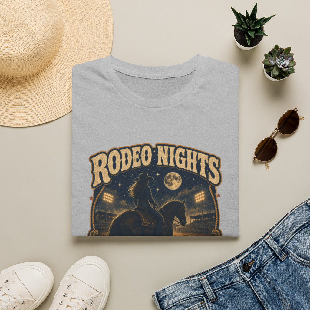 Rodeo Nights T‑Shirt — Wild Hearts Never Quit Western Graphic Tee