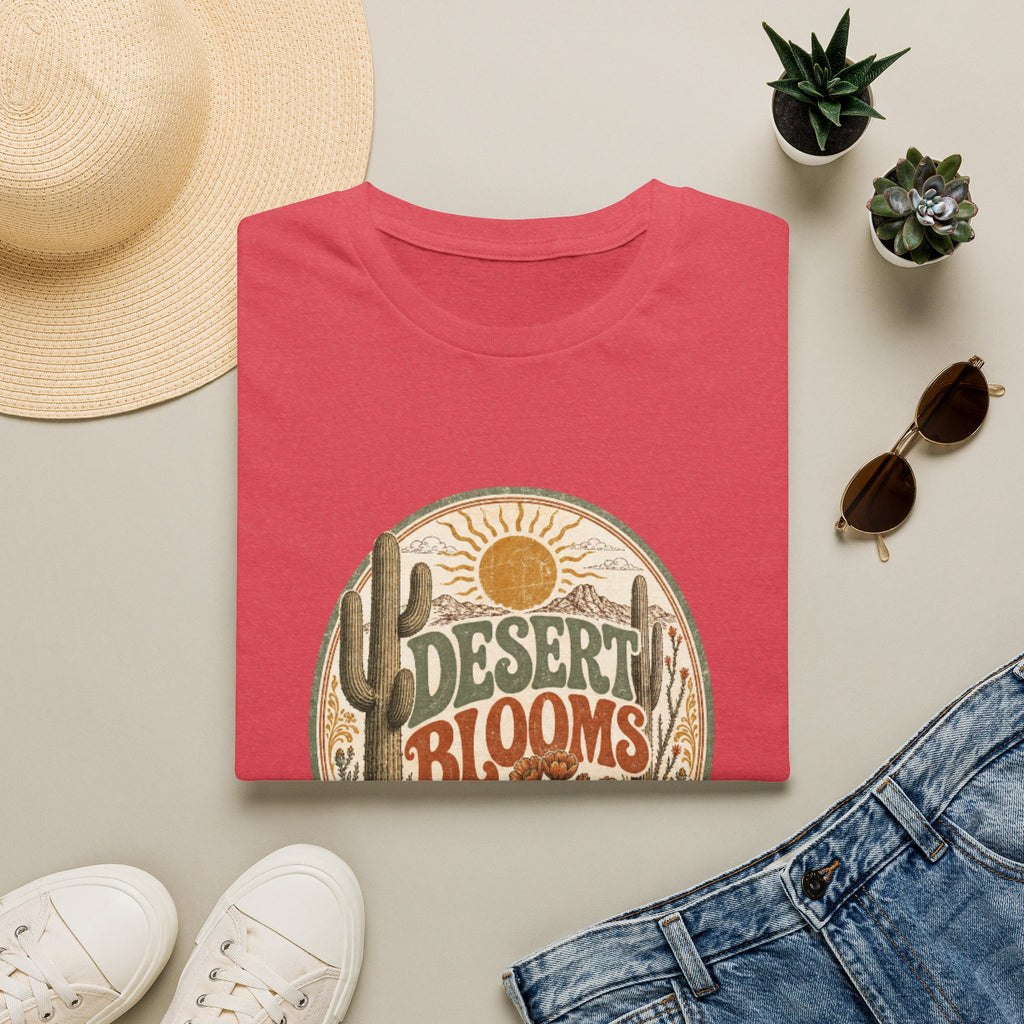 Desert Blooms T-Shirt — Vintage Southwestern Cactus Floral Graphic
