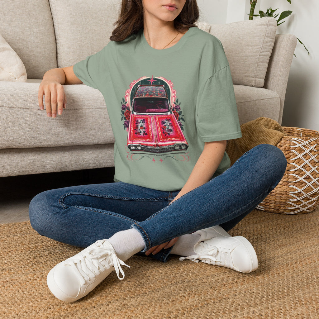Vintage Floral Beetle T‑Shirt — Retro Flower Car Graphic Tee