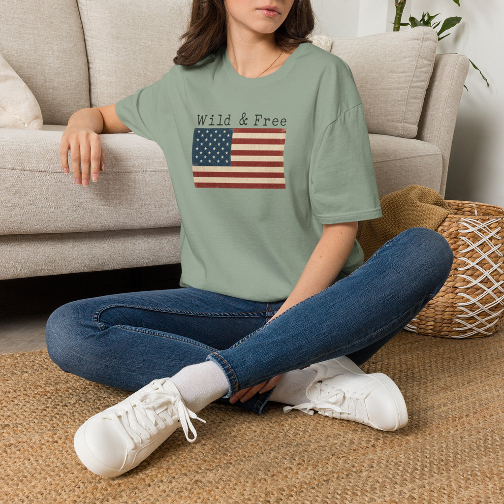 Wild & Free American Flag T-Shirt