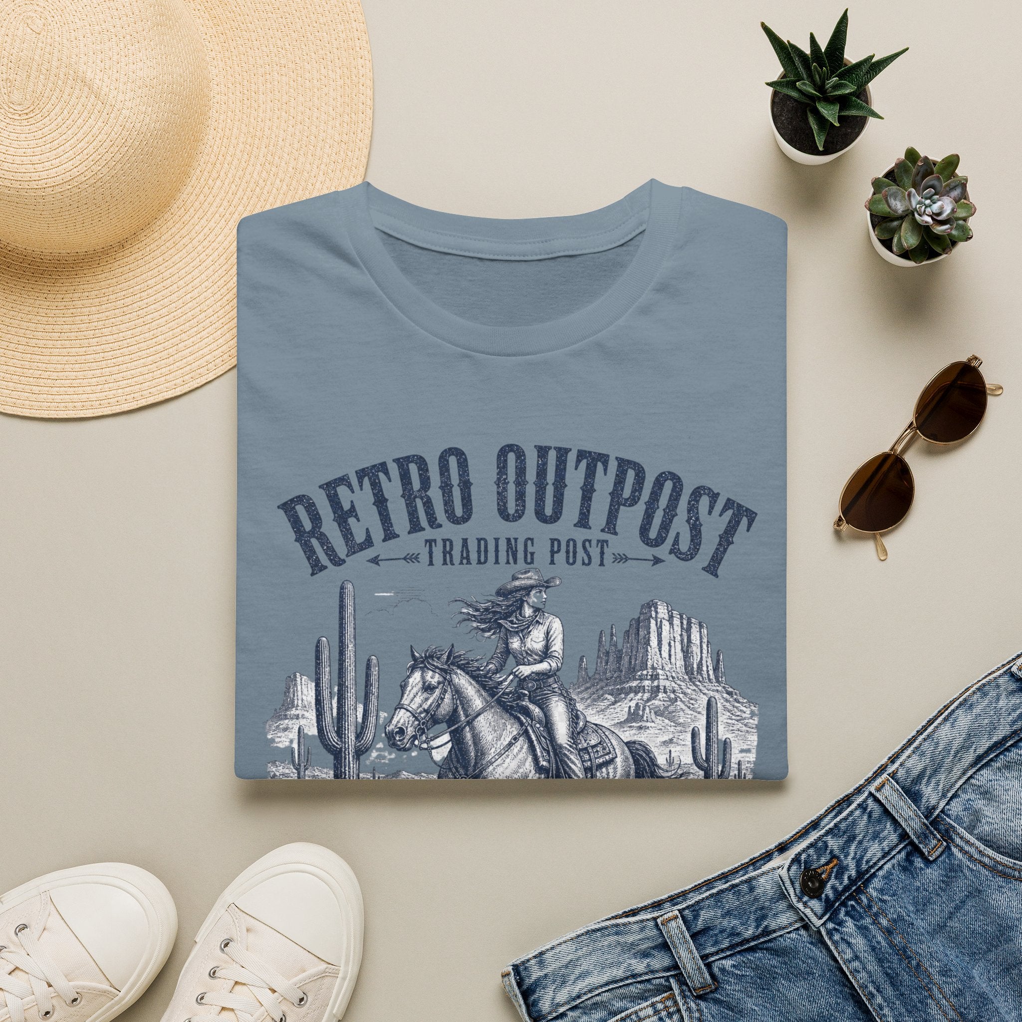 Retro Outpost Cowboy T-Shirt – Scottsdale Arizona Western Graphic Tee