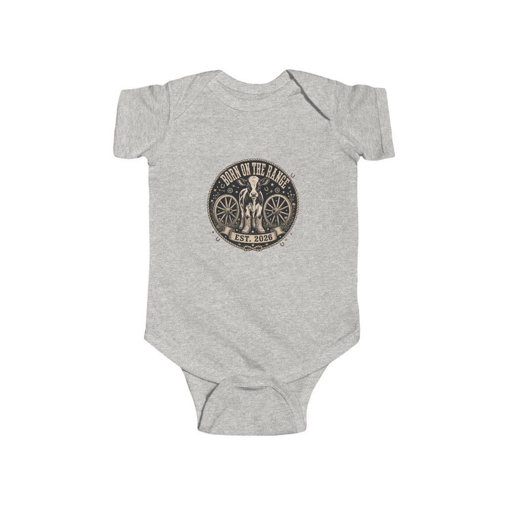 Infant Bodysuit - "Born to Roll" Vintage Bicycle Logo Baby Onesie