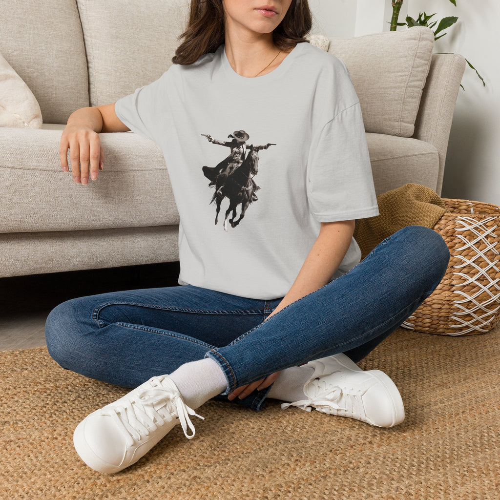 Cowgirl Rider T‑Shirt — Vintage Western Rodeo Print