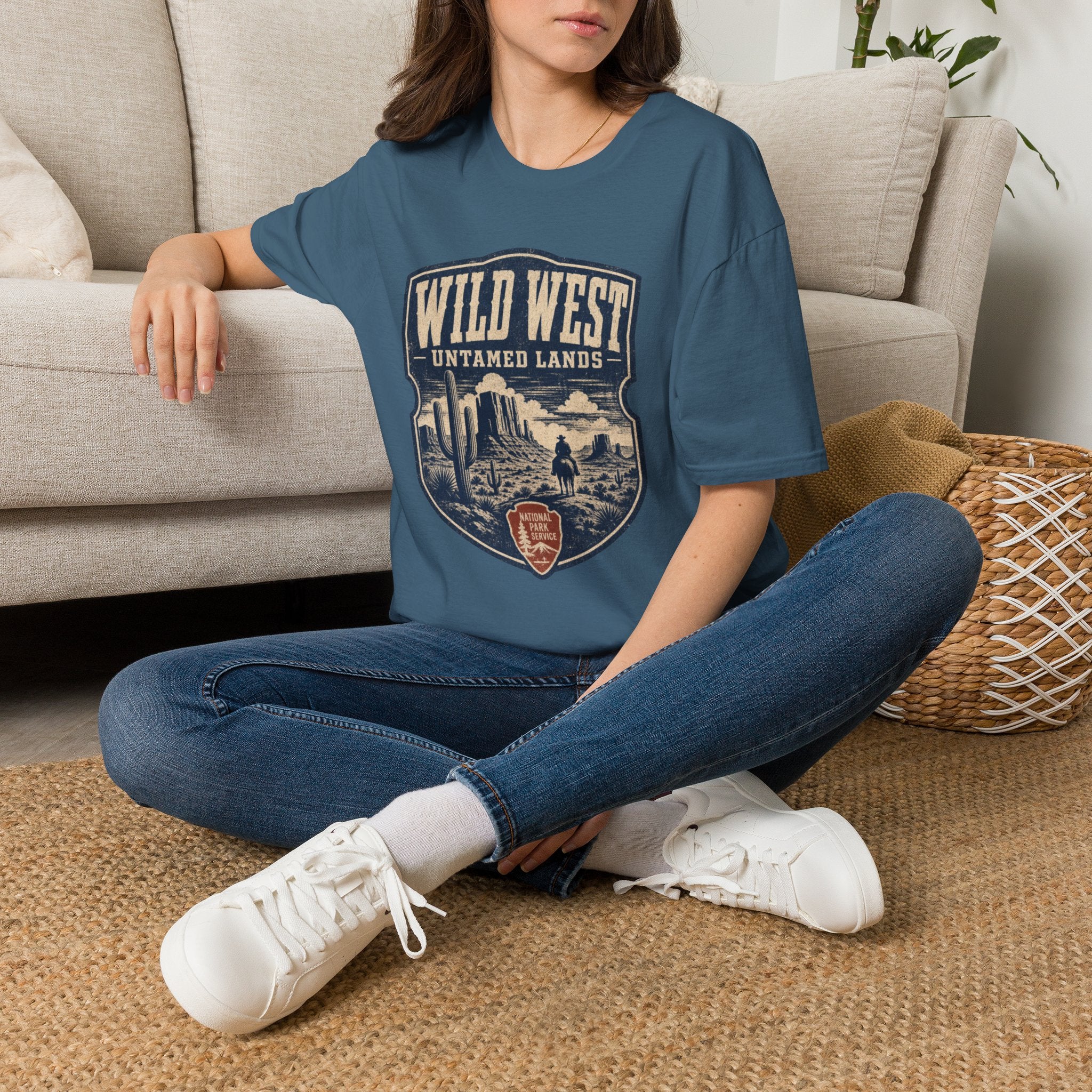 Wild West "Untamed Lands" T‑Shirt — Vintage Western Graphic Tee