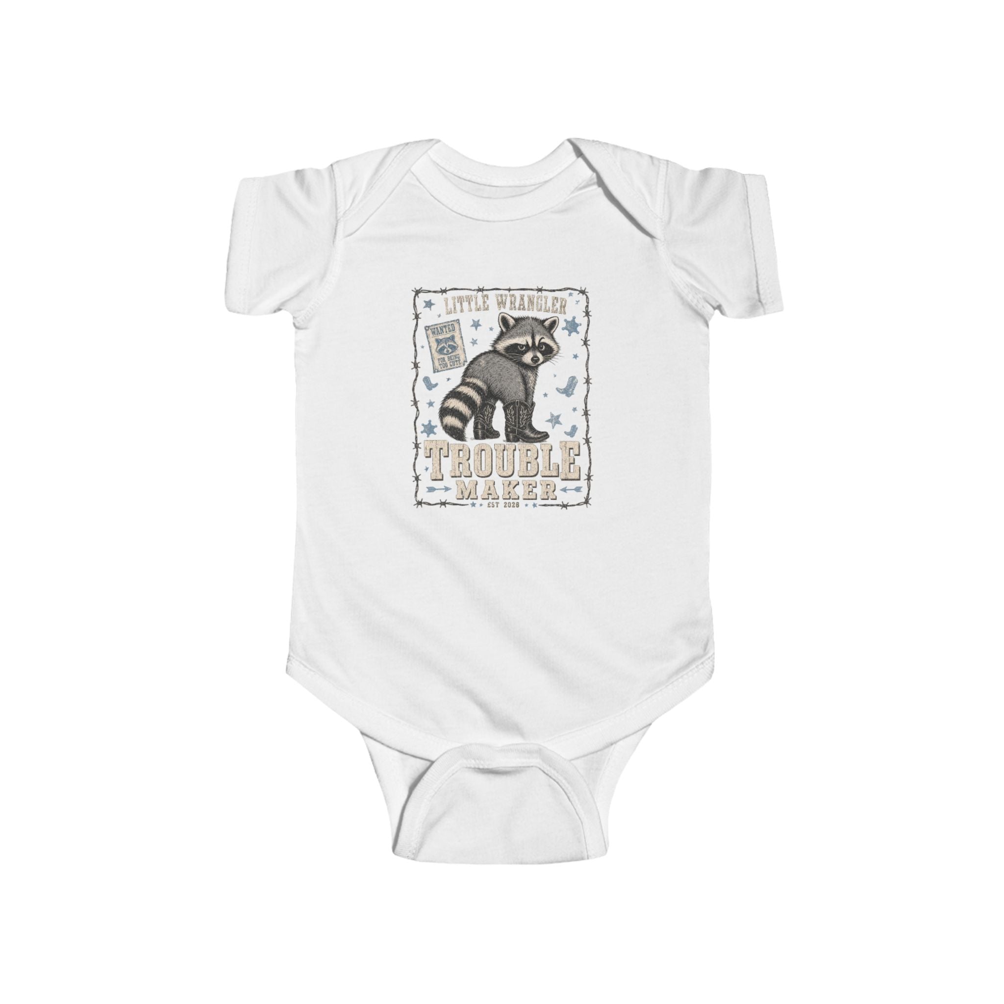 "Little Bandit" Racoon Infant Onesie