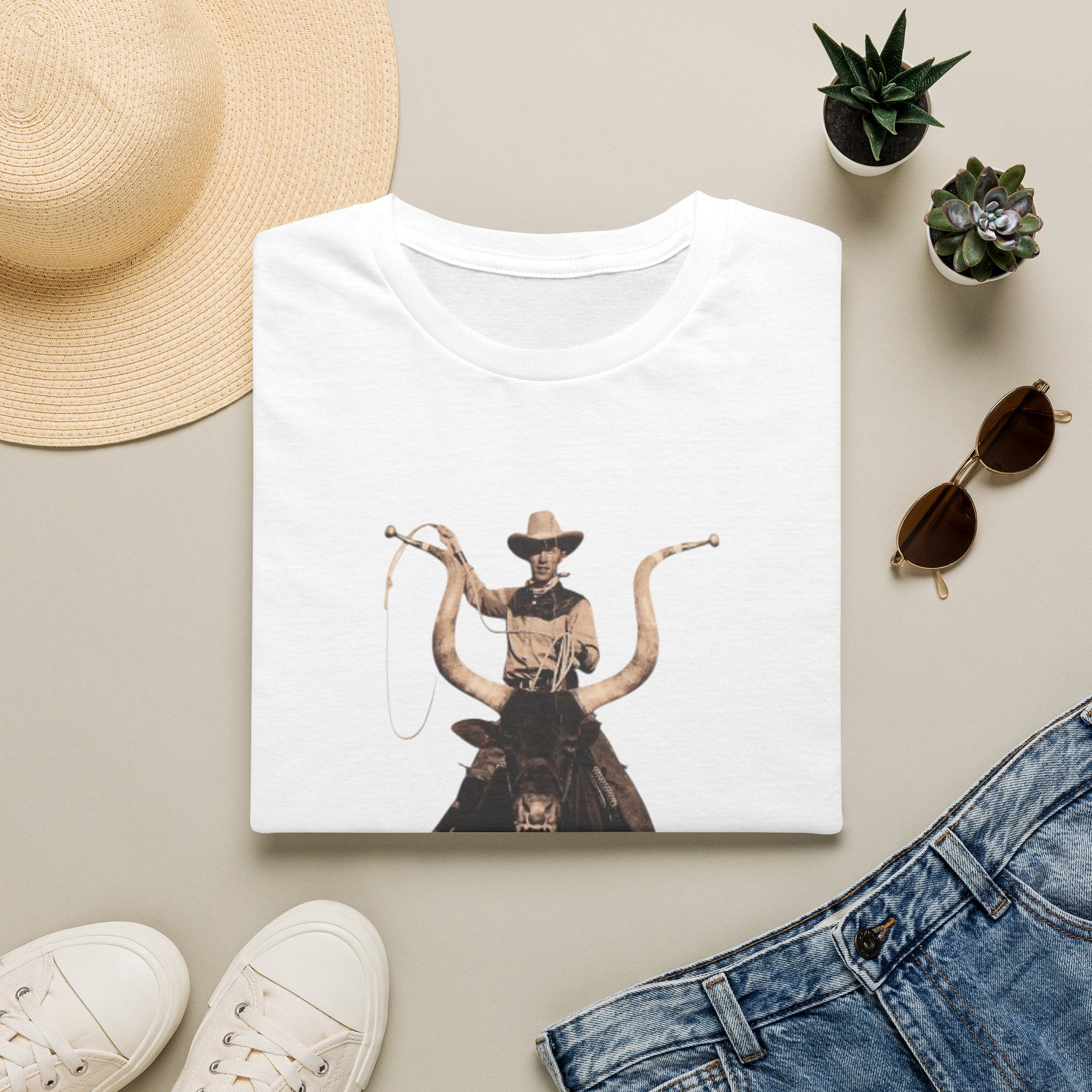 Cowboy Bull Rider T‑Shirt — Vintage Western Rodeo Graphic